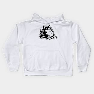 Cute Vampire Cat Sunbathing Kids Hoodie